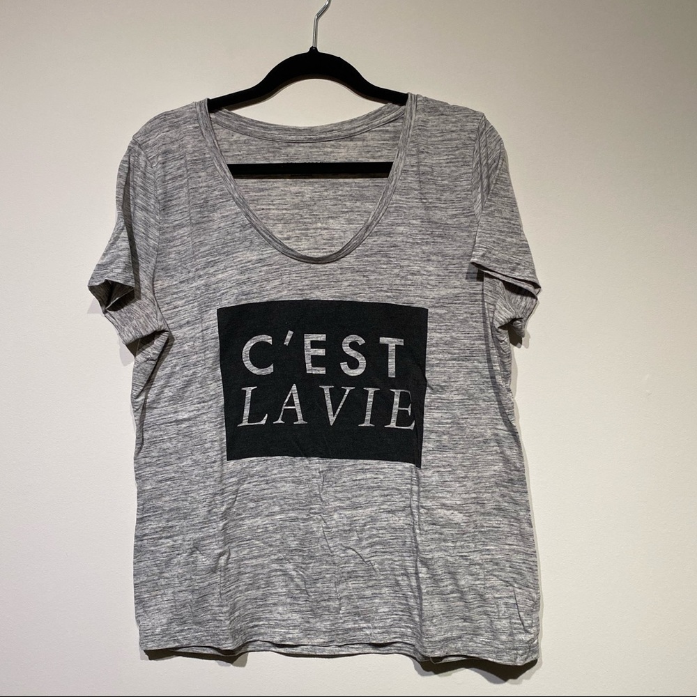 Ava & Viv “C’est La Vie” T-Shirt Size 1X